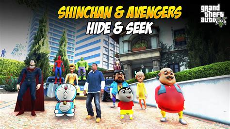 GTA 5 SHINCHAN AND FRANKLIN PLAY HIDE AND SEEK CHALLENGE WITH MOTU