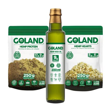 Pack 1 Hemp Hearts Hemp Oil Hemp Protein ENVÍO GRATIS Goland