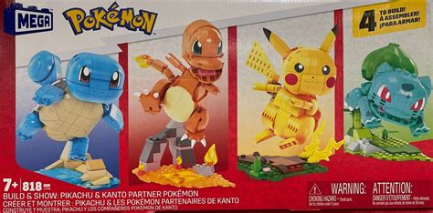 Pokémon Mega Construx Build and Show Bundle Pikachu Kanto Partner