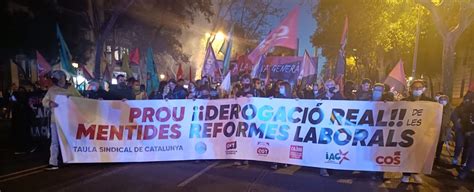 Èxit 29G La Taula sindical torna a mobilitzar se Anarquia Catalunya