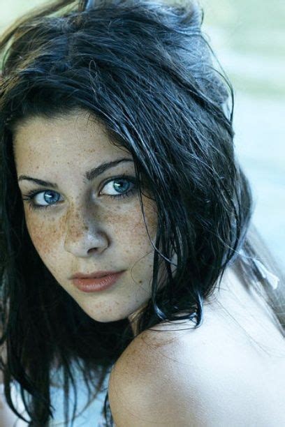 Dark Hair Blue Eyes Beautiful Freckles Black Hair And Freckles