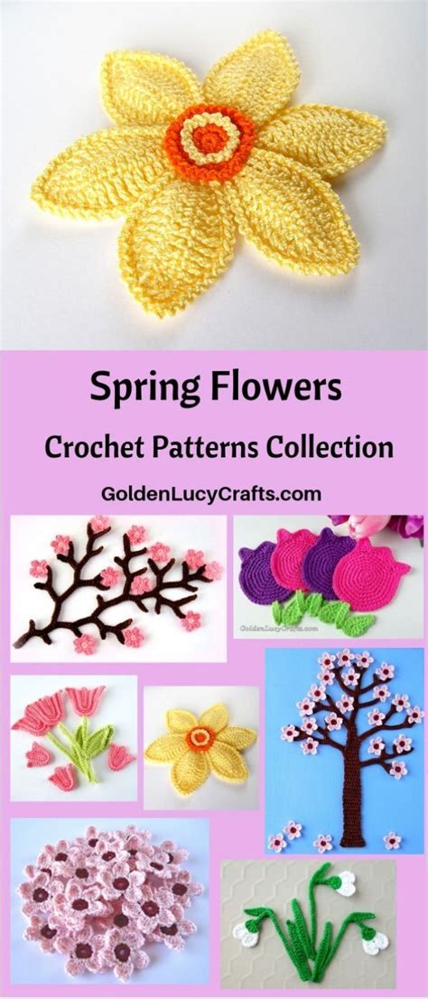 Spring Flowers – Crochet Pattern Collection | Crochet flowers, Crochet flower patterns, Cozy ...