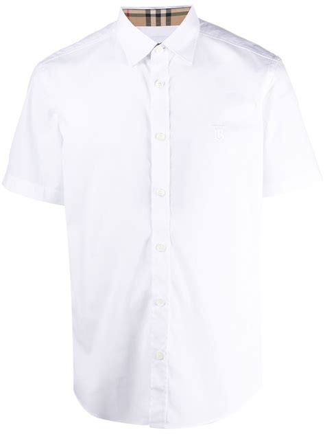 Burberry Camisa Bordado De Monograma TB Farfetch