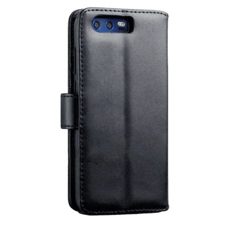 Olixar Genuine Leather Huawei Honor 9 Wallet Case Black