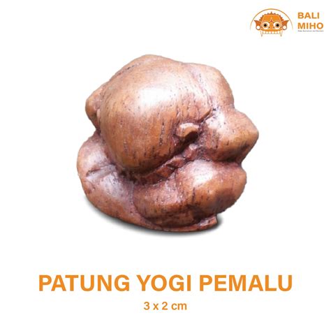 Jual Patung Yogi Mini Ukuran Cm Patung Yogi Pemalu Patung Kayu