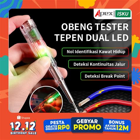 Jual Isku Obeng Tespen Listrik Paling Kuat Taspen Cek Kabel Putus Dual