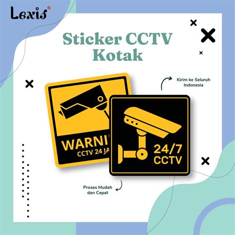 Jual Sticker Camera Pengintai CCTV Kotak Stiker CCTV Stiker