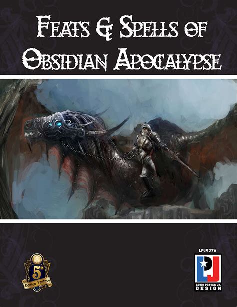 Feats And Spells Of Obsidian Apocalypse 5e Lpj Design 5th Edition