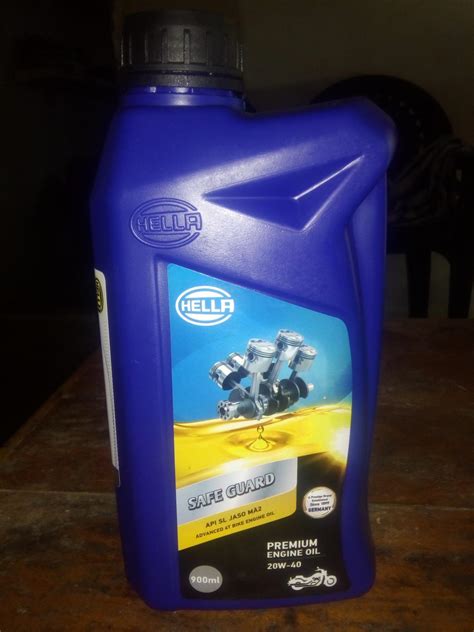 Hella 358059931 Safe Guard Premium 20W 40 API SL Engine Oil For Bikes