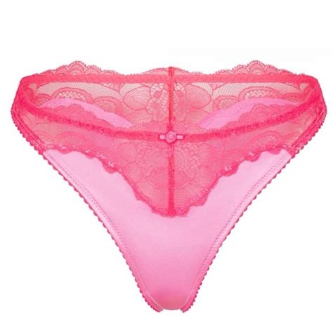 SKIMS Intimates Sleepwear Nwt Skims Neon Orchid Stretch Satin Lace Bikini Size Small