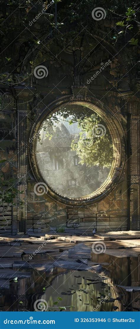 A 3D Portal To Another Dimension Stock Photo - Image of virtual ...