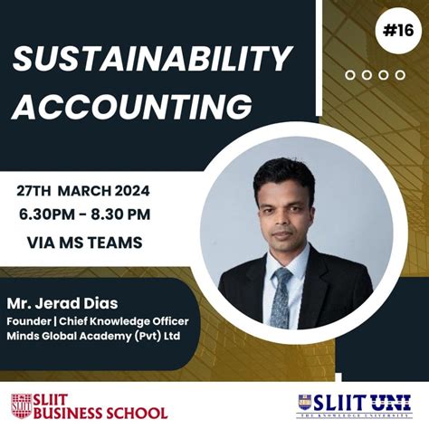 Join Us For An Enlightening Guest Lecture On Sustainable Accounting