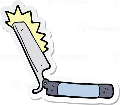 Sticker Of A Cartoon Sharp Razor 45155958 Png