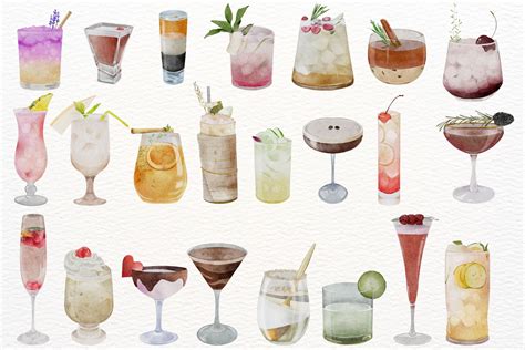 Seasonal Cocktail Clip Art Set Artofit