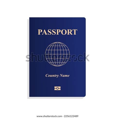 Passport Cover Template Isolated International Vector Stock Vector