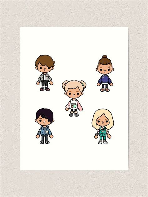 Toca Boca Character Pack Art Print For Sale By Pocapo Redbubble