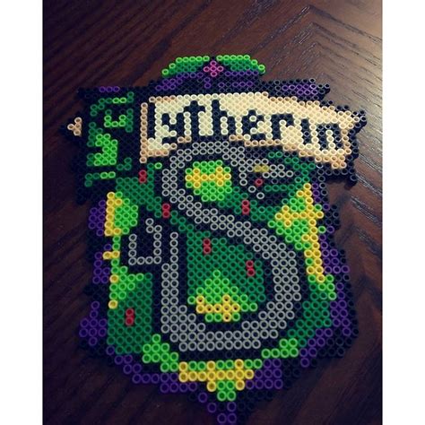 Bügelperlen Vorlagen Harry Potter Slytherin Perler Bead Coaster Etsy