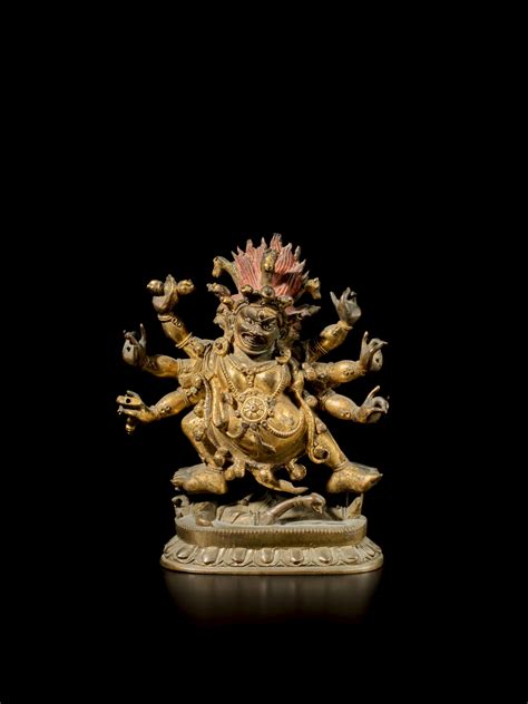 A Gilt Copper Alloy Figure Of Hayagriva Qing Dynasty Th Century