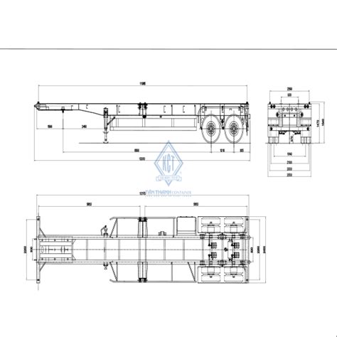 40 Feet Container Semi Trailer Container Chassis