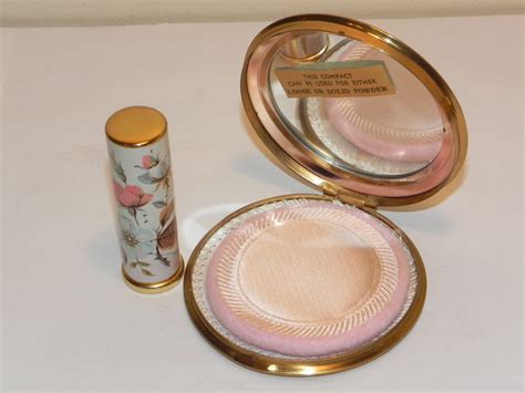 Antiques Atlas Vintage 1950 S Powder Compact Lipstick Case Set