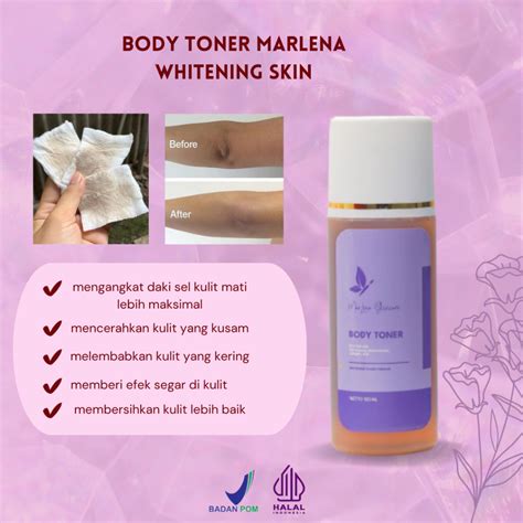 Jual Toner Badan Whitening Marlena Dna Salmon High Dosis Ecer Pcs