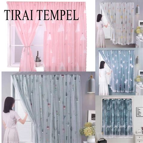 Jual Tirai Jendela Velcro Gorden Magic Tempel Tirai Hordeng Tanpa Paku