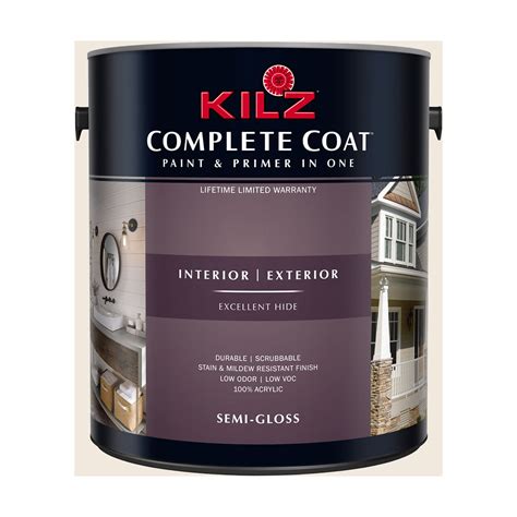 Kilz Complete Coat Paint Primer Interior Exterior Semi Gloss