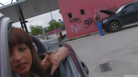 Big Tits Babe Tianna Fucks A Horny Stranger By The Car Outdoors Photos