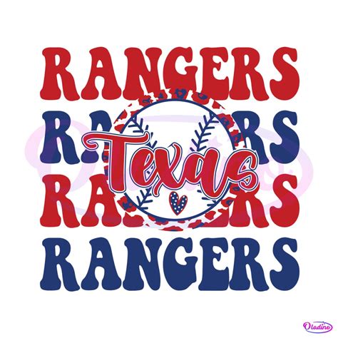 Texas Rangers Baseball Mlb Svg