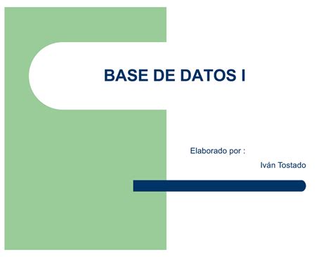 Fundamentos de base de datos Conceptos Básicos Unidad 1 Conceptos