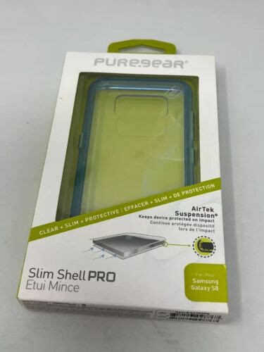 NEW PureGear Slim Shell PRO S8 Hard Cover Clear Blue EBay