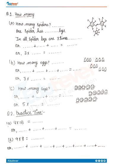 Cbse Class 3 Math How Many Time Worksheet With Solutions