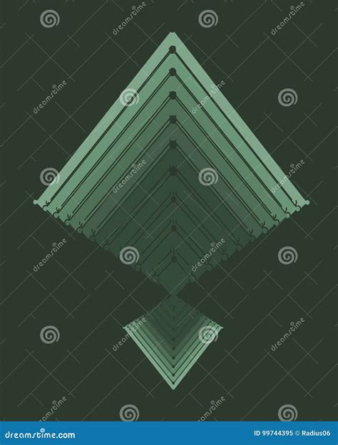 Isometry Volumetric Pyramid Stock Vector Illustration Of Geometric