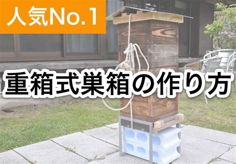 ニホンミツバチの重箱式巣箱蜂箱、養蜂箱の作り方 週末養蜂家のニホンミツバチのおいしいはちみつ 巣箱 ニホンミツバチ 養蜂