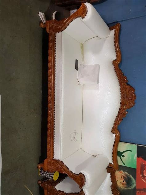 Brown Wooden Sofa Set 5 Seater Rexin At Rs 65000 Piece In Saharanpur