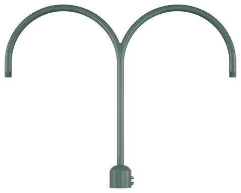 Millennium Rpad Sg Two Light Post Adapter Satin Green Finish