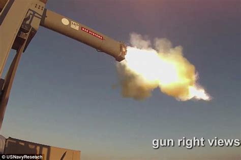 Us Military Tests Railgun Fires Bullets At 4 500 Mph Daily Mail Online