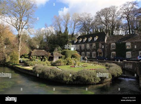 Bibury Trout Farm In The Cotswold Village Of Bibury The Cotswolds