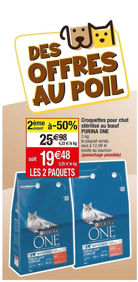 Promo Croquettes Pour Chat St Rilis Au B Uf Purina One Chez Cora