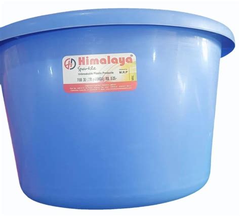 Himalaya 30 L Blue Plastic Tub Size 18 Inch D At Rs 315 Piece In