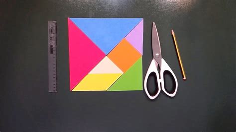 Cómo hacer un Tangram con un folio YouTube