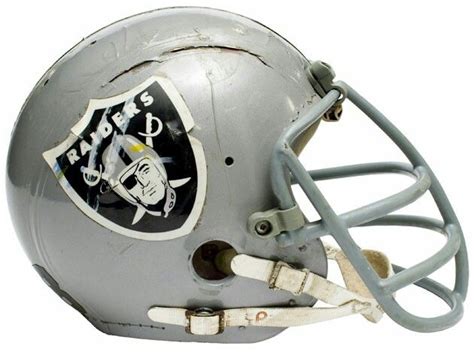 Art Shells Game Worn Raiders Helmet Raiders Helmet Nfl Oakland