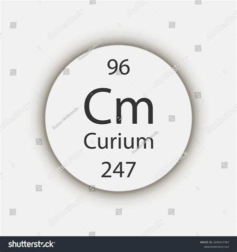 Curium Symbol Chemical Element Periodic Table Stock Vector (Royalty ...