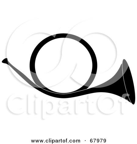 Royalty-Free (RF) Clipart Illustration of a Black Silhouette Of A Brass ...