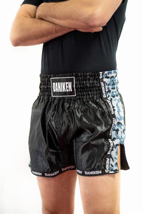 Spodenki Muay Thai Daniken Camo Special Czarne Treningowe Sklep Daniken