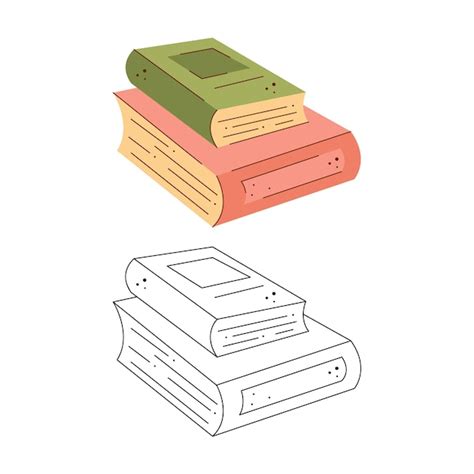 Dos Libros Apilados Uno Encima Del Otro Ilustraci N Vectorial De