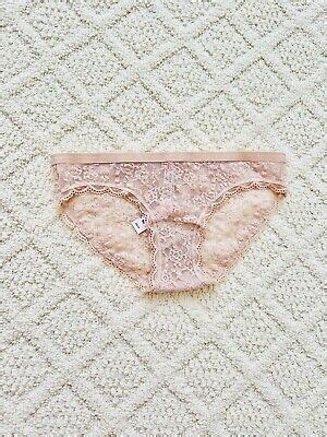 New Victoria Secret Panties Bikini Culottes Nude Tan Lace Trim Xs Ebay