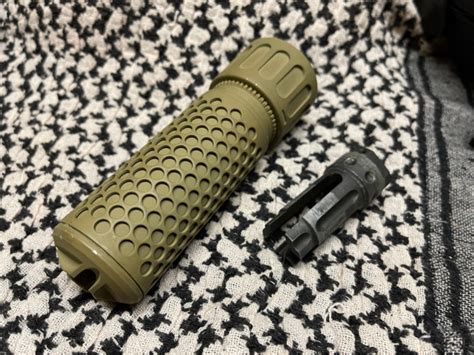 SOLD Knights Armament KAC Airsoft 556 QDC Mock Silencer W 3 Prong