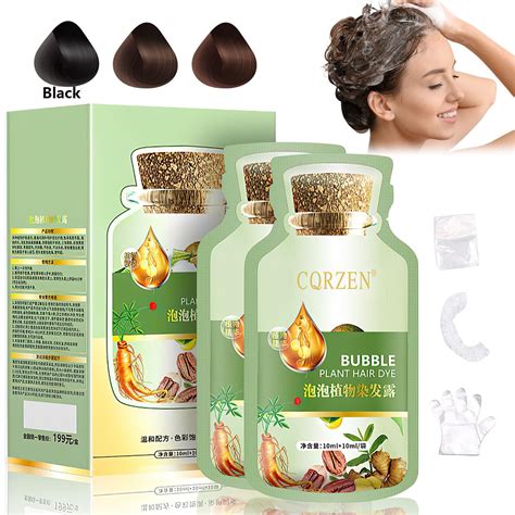 Natural Plant Hair Dye 2024 New Botanical Bubble Hair Dye Lazy Pure Plant Extract Bubble Hair