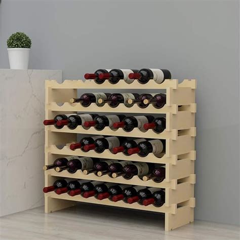 Dlandhome Layer Bottle Capacity Stackable Storage Wine Rack